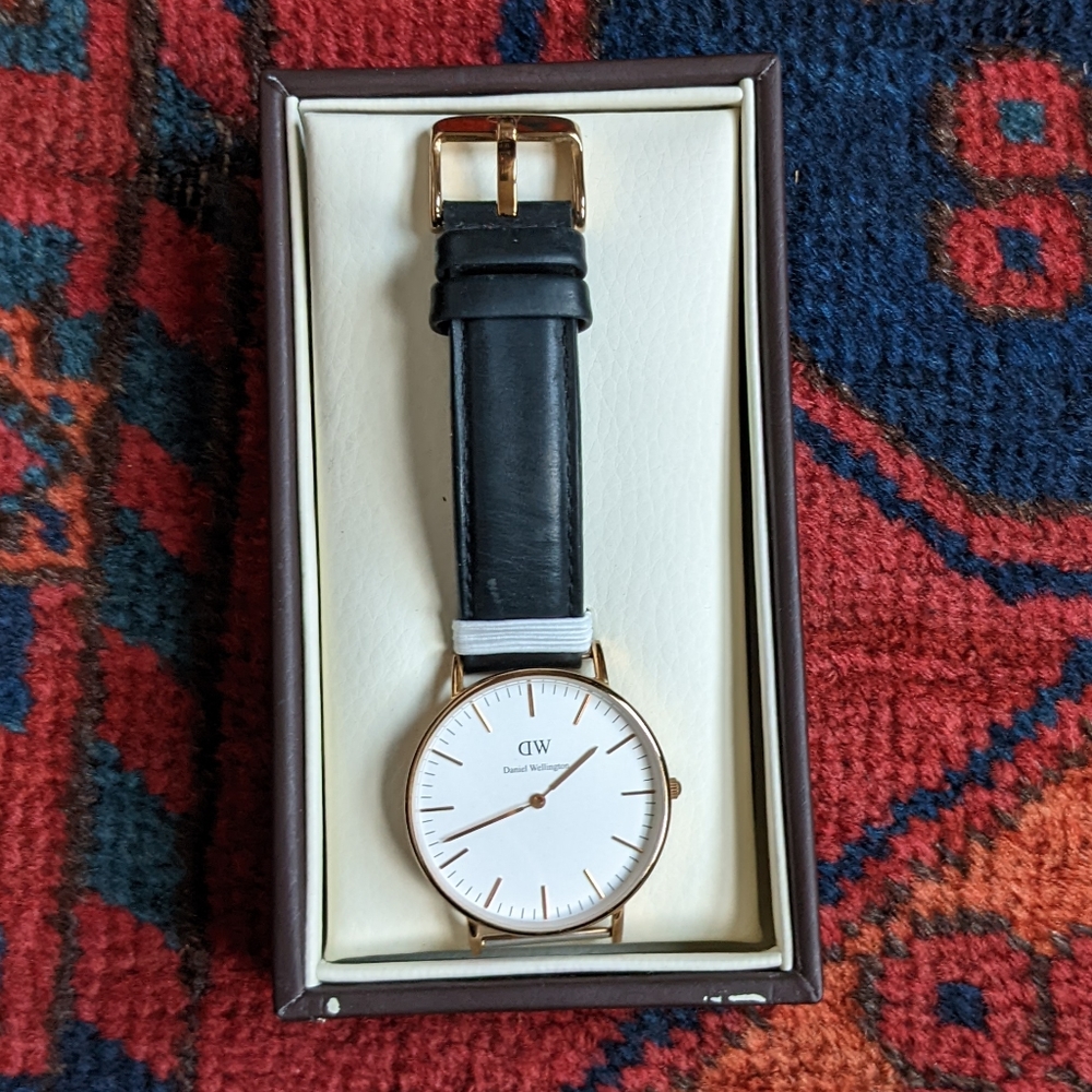 Daniel Wellington Black Leather Watch